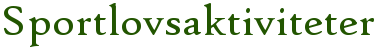 Sportlovsaktiviteter