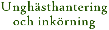 Ungh�sthantering och ink�rning